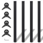 4 höhenverstellbare Tischbeine Schwarz 870 mm 4 höhenverstellbare Tischbeine Schwarz 870 mm