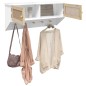 vidaXL Wandgarderobe Weiß Holzwerkstoff und Rattan Natur vidaXL Wandgarderobe Weiß Holzwerkstoff und Rattan Natur