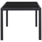 7-tlg. Garten-Essgruppe Poly Rattan Schwarz 7-tlg. Garten-Essgruppe Poly Rattan Schwarz