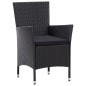 7-tlg. Garten-Essgruppe Poly Rattan Schwarz 7-tlg. Garten-Essgruppe Poly Rattan Schwarz