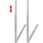 2 x Teleskopfuß Stützfuß Tischbein Nickel gebürstet 710mm-1100mm 2 x Teleskopfuß Stützfuß Tischbein Nickel gebürstet 710mm-1100mm