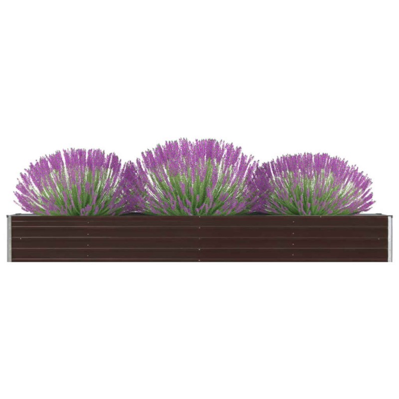 vidaXL Garten-Hochbeet Verzinkter Stahl 320×40×45 cm Braun vidaXL Garten-Hochbeet Verzinkter Stahl 320×40×45 cm Braun