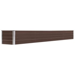 vidaXL Garten-Hochbeet Verzinkter Stahl 320×40×45 cm Braun