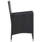 7-tlg. Garten-Essgruppe Poly Rattan Schwarz 7-tlg. Garten-Essgruppe Poly Rattan Schwarz