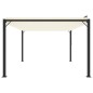 vidaXL Pavillon mit Lamellendach 3x4 m Creme Stoff und Aluminium vidaXL Pavillon mit Lamellendach 3x4 m Creme Stoff und Aluminium