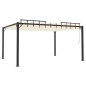vidaXL Pavillon mit Lamellendach 3x4 m Creme Stoff und Aluminium vidaXL Pavillon mit Lamellendach 3x4 m Creme Stoff und Aluminium