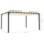 vidaXL Pavillon mit Lamellendach 3x4 m Creme Stoff und Aluminium vidaXL Pavillon mit Lamellendach 3x4 m Creme Stoff und Aluminium