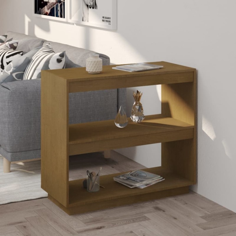 vidaXL Bücherregal Honigbraun 80x35x71 cm Massivholz Kiefer vidaXL Bücherregal Honigbraun 80x35x71 cm Massivholz Kiefer