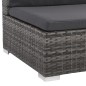 6-tlg. Garten-Lounge-Set mit Auflagen Poly Rattan Grau 6-tlg. Garten-Lounge-Set mit Auflagen Poly Rattan Grau