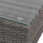6-tlg. Garten-Lounge-Set mit Auflagen Poly Rattan Grau 6-tlg. Garten-Lounge-Set mit Auflagen Poly Rattan Grau