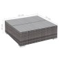 6-tlg. Garten-Lounge-Set mit Auflagen Poly Rattan Grau 6-tlg. Garten-Lounge-Set mit Auflagen Poly Rattan Grau