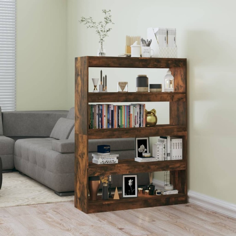 vidaXL Bücherregal/Raumteiler Räuchereiche 100×30×135 cm vidaXL Bücherregal/Raumteiler Räuchereiche 100×30×135 cm
