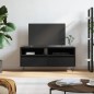 vidaXL TV-Schrank Schwarz 100x34,5x44,5 cm Holzwerkstoff vidaXL TV-Schrank Schwarz 100x34,5x44,5 cm Holzwerkstoff