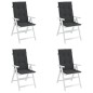 vidaXL Gartenstuhlauflagen für Hochlehner 4 Stk. Schwarz 120x50x3 cm vidaXL Gartenstuhlauflagen für Hochlehner 4 Stk. Schwarz 120x50x3 cm