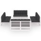 vidaXL 8-tlg. Garten-Lounge-Set mit Kissen Kiefer Massivholz vidaXL 8-tlg. Garten-Lounge-Set mit Kissen Kiefer Massivholz