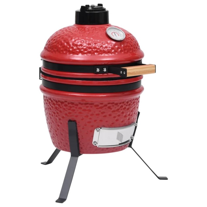 vidaXL 2-in-1 Kamado-Grill Smoker Keramik 56 cm Rot vidaXL 2-in-1 Kamado-Grill Smoker Keramik 56 cm Rot