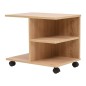 vidaXL Beistelltisch mit Rollen 50×35×42 cm Eichenbraun vidaXL Beistelltisch mit Rollen 50×35×42 cm Eichenbraun