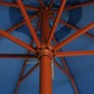 vidaXL Sonnenschirm mit Holz-Mast 300 x 258 cm Blau vidaXL Sonnenschirm mit Holz-Mast 300 x 258 cm Blau