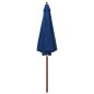 vidaXL Sonnenschirm mit Holz-Mast 300 x 258 cm Blau vidaXL Sonnenschirm mit Holz-Mast 300 x 258 cm Blau