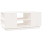 vidaXL Couchtisch Weiß 90x49x40,5 cm Massivholz Kiefer vidaXL Couchtisch Weiß 90x49x40,5 cm Massivholz Kiefer