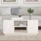 vidaXL Couchtisch Weiß 90x49x40,5 cm Massivholz Kiefer vidaXL Couchtisch Weiß 90x49x40,5 cm Massivholz Kiefer