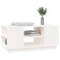 vidaXL Couchtisch Weiß 90x49x40,5 cm Massivholz Kiefer vidaXL Couchtisch Weiß 90x49x40,5 cm Massivholz Kiefer