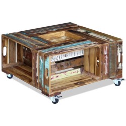 vidaXL Couchtisch Altholz 70x70x35 cm