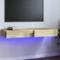 vidaXL TV-Schrank mit LED-Leuchten Sonoma-Eiche 120x35x15,5 cm vidaXL TV-Schrank mit LED-Leuchten Sonoma-Eiche 120x35x15,5 cm