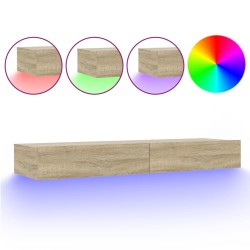 vidaXL TV-Schrank mit LED-Leuchten Sonoma-Eiche 120x35x15,5 cm