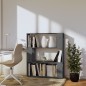 vidaXL Bücherregal/Raumteiler Grau 80x25x101 cm Massivholz Kiefer vidaXL Bücherregal/Raumteiler Grau 80x25x101 cm Massivholz Kiefer