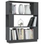 vidaXL Bücherregal/Raumteiler Grau 80x25x101 cm Massivholz Kiefer vidaXL Bücherregal/Raumteiler Grau 80x25x101 cm Massivholz Kiefer