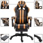 Gaming-Stuhl mit Fußstütze Orange Kunstleder Gaming-Stuhl mit Fußstütze Orange Kunstleder