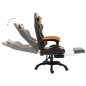 Gaming-Stuhl mit Fußstütze Orange Kunstleder Gaming-Stuhl mit Fußstütze Orange Kunstleder