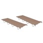 vidaXL Campingbetten 2 Stk. 180x60x19 cm Oxford-Gewebe und Stahl Taupe vidaXL Campingbetten 2 Stk. 180x60x19 cm Oxford-Gewebe und Stahl Taupe