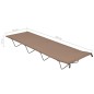 vidaXL Campingbetten 2 Stk. 180x60x19 cm Oxford-Gewebe und Stahl Taupe vidaXL Campingbetten 2 Stk. 180x60x19 cm Oxford-Gewebe und Stahl Taupe