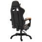 Gaming-Stuhl mit Fußstütze Orange Kunstleder Gaming-Stuhl mit Fußstütze Orange Kunstleder
