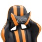 Gaming-Stuhl mit Fußstütze Orange Kunstleder Gaming-Stuhl mit Fußstütze Orange Kunstleder