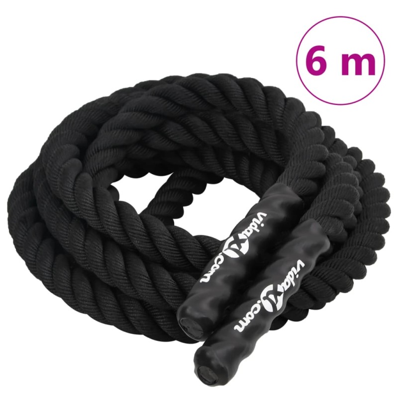 vidaXL Trainingsseil Schwarz 6 m 4,5 kg Polyester vidaXL Trainingsseil Schwarz 6 m 4,5 kg Polyester