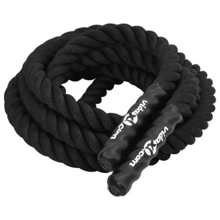 vidaXL Trainingsseil Schwarz 6 m 4,5 kg Polyester