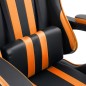 Gaming-Stuhl mit Fußstütze Orange Kunstleder Gaming-Stuhl mit Fußstütze Orange Kunstleder