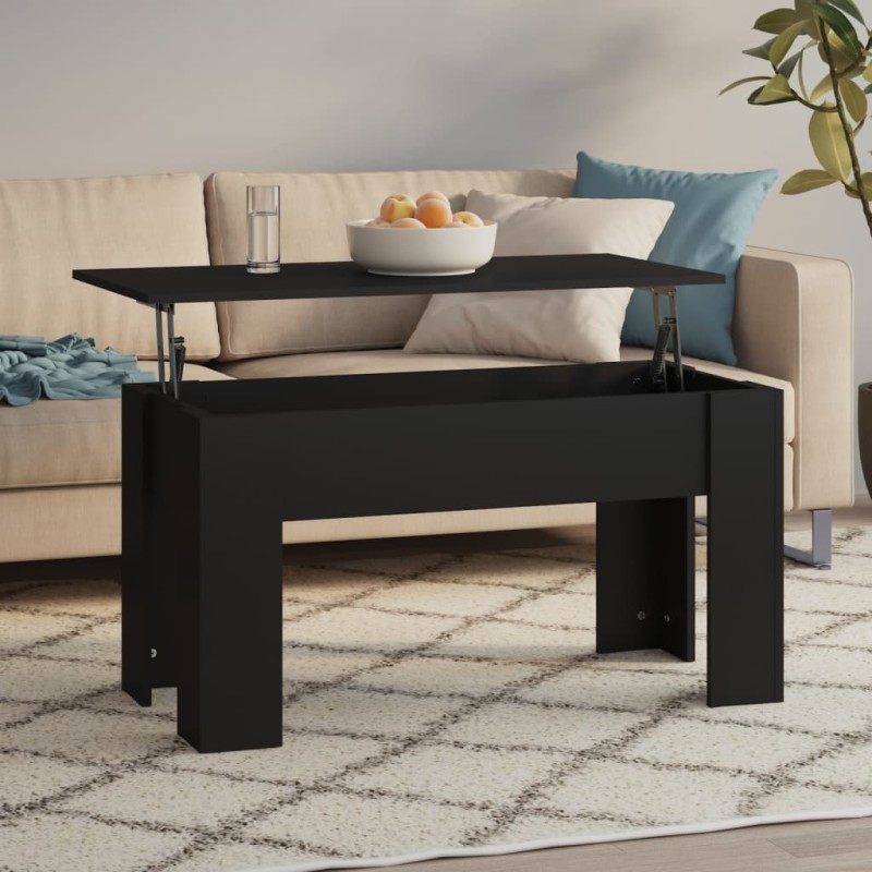 vidaXL Couchtisch Schwarz 101x49x52 cm Holzwerkstoff vidaXL Couchtisch Schwarz 101x49x52 cm Holzwerkstoff