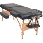 vidaXL Massageliege 2-Zonen mit Hocker Klappbar 10 cm Sitz Schwarz vidaXL Massageliege 2-Zonen mit Hocker Klappbar 10 cm Sitz Schwarz