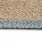vidaXL Teppich Handgefertigt Jute mit Olivgrünem Rand 120 cm vidaXL Teppich Handgefertigt Jute mit Olivgrünem Rand 120 cm