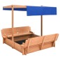vidaXL Sandkasten mit Dach Tannenholz 112x112x112 cm vidaXL Sandkasten mit Dach Tannenholz 112x112x112 cm