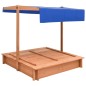 vidaXL Sandkasten mit Dach Tannenholz 112x112x112 cm vidaXL Sandkasten mit Dach Tannenholz 112x112x112 cm