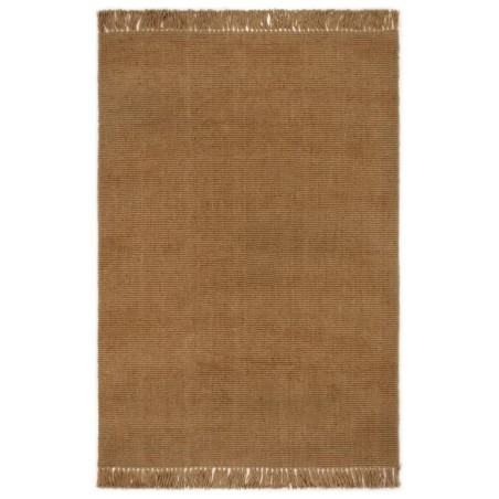 vidaXL Teppich mit Fransen 160x230 cm Jute