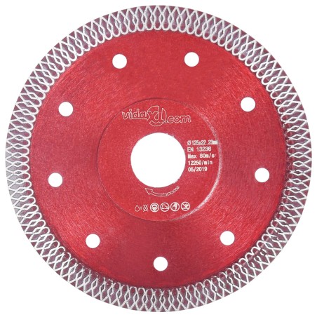 vidaXL Diamant-Trennscheibe mit Löchern Stahl 125 mm