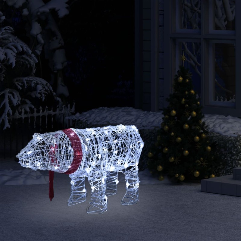 vidaXL LED-Bär Weihnachtsdekoration 45 LEDs 71x20x38 cm Acryl vidaXL LED-Bär Weihnachtsdekoration 45 LEDs 71x20x38 cm Acryl