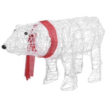 vidaXL LED-Bär Weihnachtsdekoration 45 LEDs 71x20x38 cm Acryl