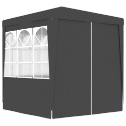 vidaXL Profi-Partyzelt mit Seitenwänden 2×2m Anthrazit 90 g/m²
